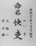 命名書